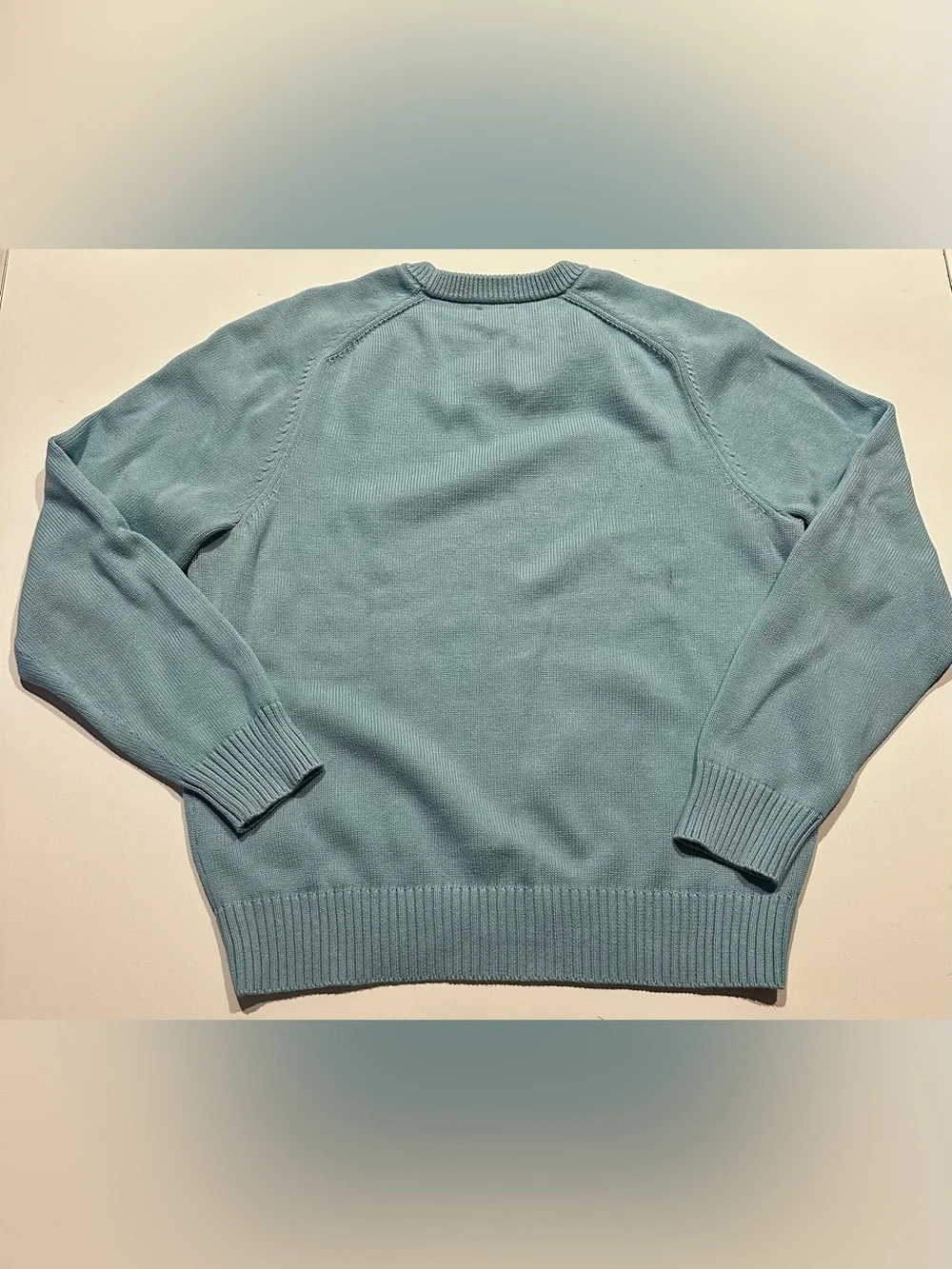J. Crew Heritage Sweater Men Light Blue Knit Crewneck Pullover Sz Large Preppy